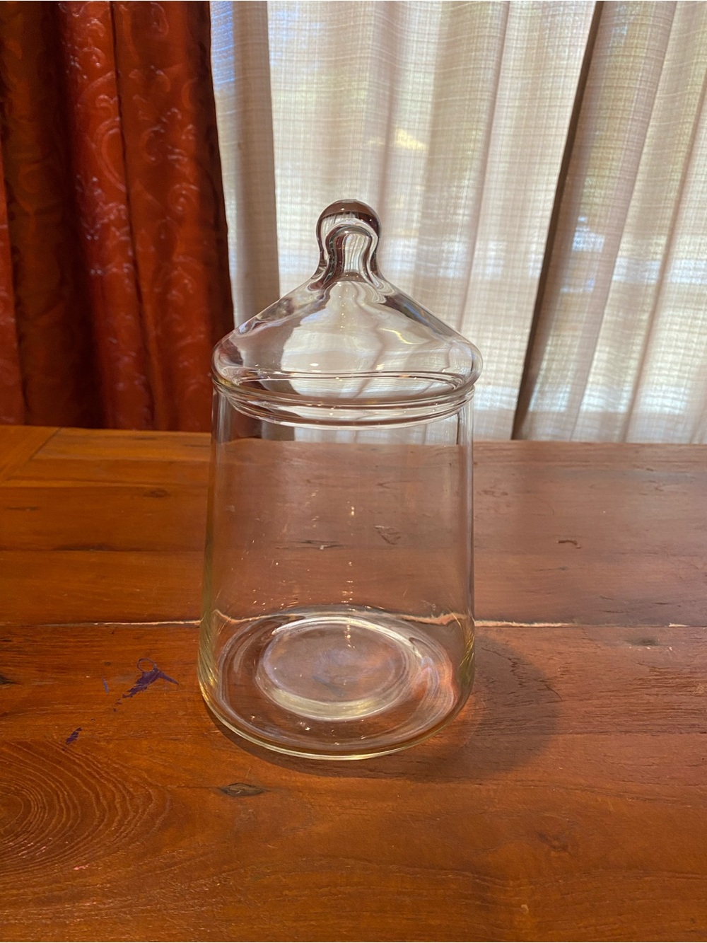 Round Clear Glass Apothecary Jar with Lid - Transparent